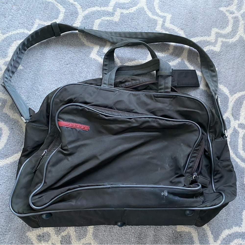 Authentic Prada Carry On Travel Messenger Bag